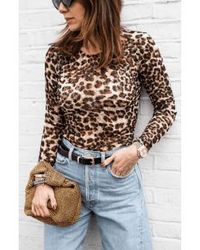 Libby Loves - Suzie Leopard Top S/m - Lyst