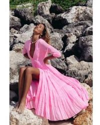 Pranella - Victoria Maxi Dress Pink Size Small - Lyst