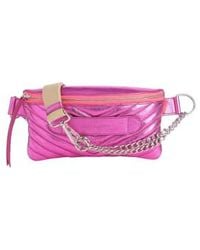 Marie Martens - Coachella Belt Bag Quilted Fuchsia Leather Leather - Lyst