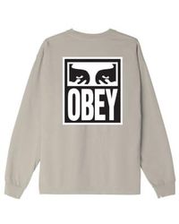 Obey - T -shirt -augen -symbol 2 schwergewichts uomo silber - Lyst