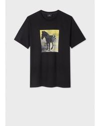Paul Smith - Zahlen zebra box t-shirt col: 79 schwarz, größe: xl - Lyst