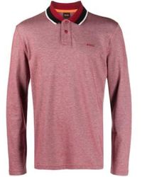 BOSS - Peoxford Long Sleeve Polo Shirt Medium - Lyst