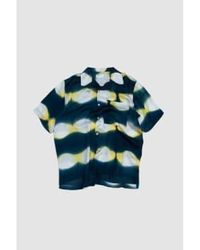 Universal Works - Camp Shirt Navy/yellow Dye Tie S - Lyst