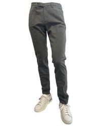 Briglia 1949 - Pantalon chino stretch en coton coupe slim à carreaux gris bg03 423132 - Lyst
