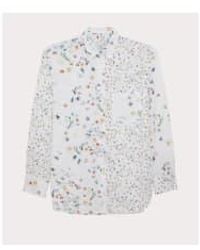Paul Smith - Seedhead scribble camisa estampada col: 01 blanco, tamaño: 14 - Lyst