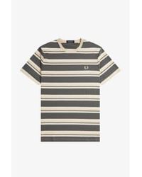 Fred Perry - Stripe T-shirt Field / Oatmeal - Lyst