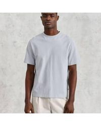 Wax London - Dean t camiseta textured orgánica algodón azul - Lyst