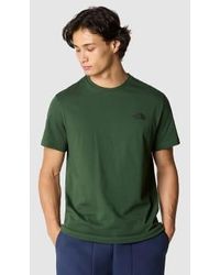 The North Face - T Shirt Simple Dome Uomo Pine Neddle Xs - Lyst