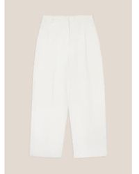 YMC - Ecru Market Organic Cotton Trouser Xs - Lyst