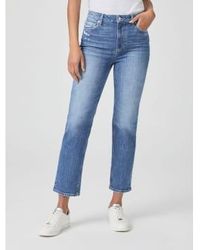PAIGE - Canyon Moon Delessed Sarah Straight Knöchel Jeans - Lyst