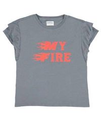 Sisters Department - Double Ga Fire Dark Gray Sleeve T -shirt S - Lyst