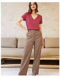 Grace & Mila - Checked Wide Leg Trousers M - Lyst