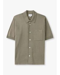 Norse Projects - Mens Rollo Cotton Linen Short Sleeve Shirt In Clay - Lyst