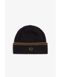 Fred Perry - Twin Tipped Merino Beanie Black One Size - Lyst