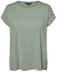 VERO MODA Femme T-Shirt Shirt Unicolore Basic tour cou Top Stretch SALE%