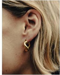 Nordic Muse - Boucles d'oreilles cerceau liqui d'or, or imperméable sans ternissement 18k - Lyst