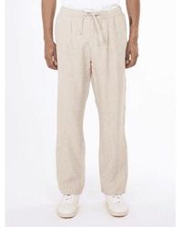 Knowledge Cotton - 1070003 Fig Loose Linen Pant Light Feather Gray S - Lyst