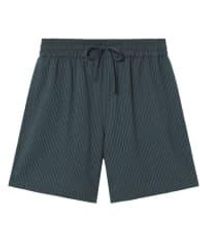 Thinking Mu - Grüne henry seersucker shorts - Lyst