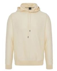 BOSS - Boss Trapani Knitted Cotton Blend Hoodie In Open 50511771 131 - Lyst