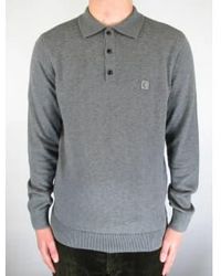 Gabicci - Francesco Long Sleeved Knitted Polo Shirt - Lyst
