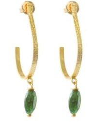 A Beautiful Story - Earrings Attracted Aventurine Sustainable & Fairtrade Choice - Lyst