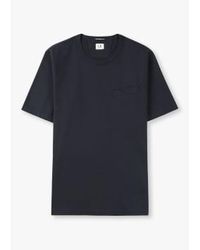 C.P. Company - Mens 30/2 Camiseta bolsillo retorcido Jersey Mercerizado en Eclipse Total - Lyst
