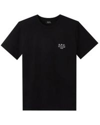 A.P.C. - Apc Raymond T Shirt T Shirt In Thick Cotton With Logo Embroidered Over The Heart - Lyst