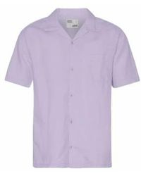 COLORFUL STANDARD - Kurzarm -Leinenhemd weicher Lavendel - Lyst