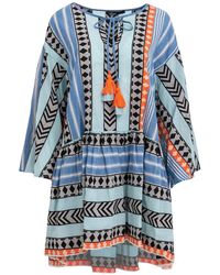 Devotion Kurzes Zakar Ioanna Kleid Blau / Orange