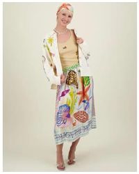 ME 369 - Vanessa Printed Midi Skirt Magic Ocean Xss - Lyst