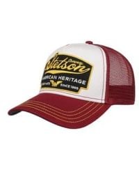 Stetson - Casquette trucker american heritage rouge/blanc - Lyst