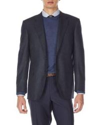 Canali - 2 Button Jacket With Zig-zag Detail Fabric Cu04651.302 48 - Lyst