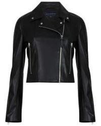 French Connection - Etta Pu Faux Leather Biker Jacket S - Lyst