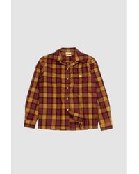 De Bonne Facture - Camp Collar Shirt /yellow Checks S - Lyst