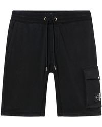 Calvin Klein Monogram Badge Jogger Shorts Black - Nero
