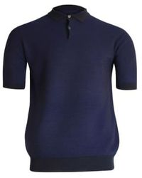 John Smedley - Hepburn Texture 14 Singular Polo Shirt - Lyst
