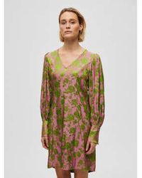 SELECTED - Selected/femme Jacquard Short Dress /green 40 - Lyst
