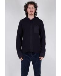 Hannes Roether - Zip Up Cardigan Navy Large - Lyst