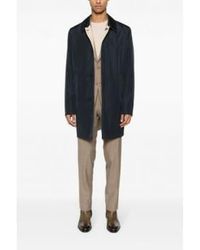 Canali - Navy And Beige Reversible Raincoat Sg01121/308-o10454 48 - Lyst