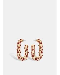 Essentiel Antwerp - Floralia Chunky Hoop Earrings Dessert One Size - Lyst