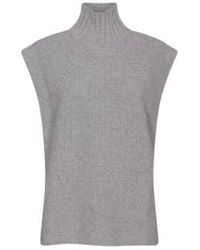 Suncoo - Gilet en tricot gris sans manche - Lyst