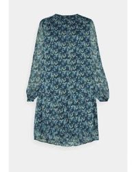 BOSS - Dalliana Patterned Sparkle Short Dress Col: 992 /green, Size: 8 - Lyst