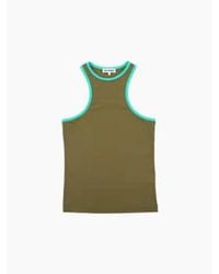 Sunnei - Stretchy Halter Top Olive Xs - Lyst