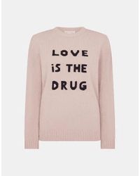 Bella Freud - Love Is The Drug Oversized Jumper Size: L, Col: Pink L - Lyst