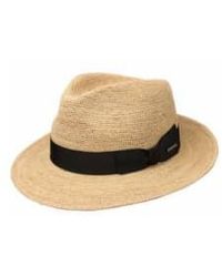 Stetson - And Beige Jenkins Crochet Fedora Straw Hat Extra Large - Lyst