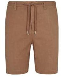 Mos Mosh - Chocolate Chip S Gallery Hunt Linen Shorts 48 - Lyst