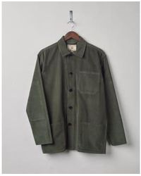 Uskees - Organic Buttoned Cord Overshirt Vine Extra Large - Lyst