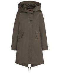 Woolrich Parka Militaire Rex Littéraire En Coton Olive - Multicolore
