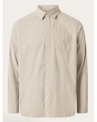 Knowledge Cotton - 1090053 Shirt chemise en velours côtelé régulier gris - Lyst
