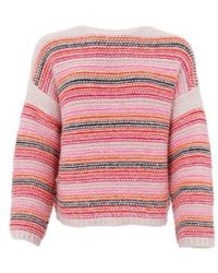 Black Colour - Pink Multi Georgia Knitted Jumper L/xl - Lyst